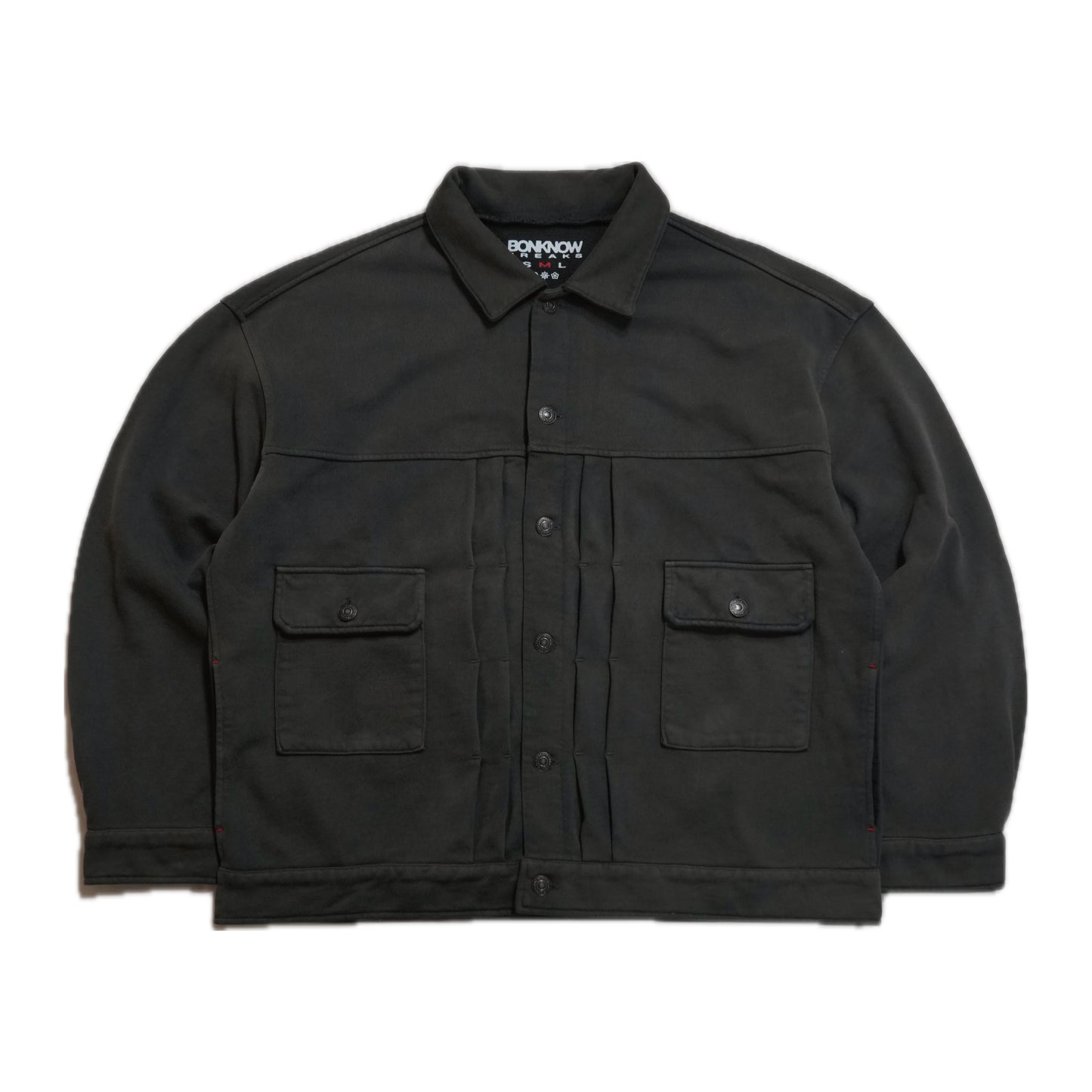 TYPE-001 Sweat Trucker Jacket WASHEDBLACK