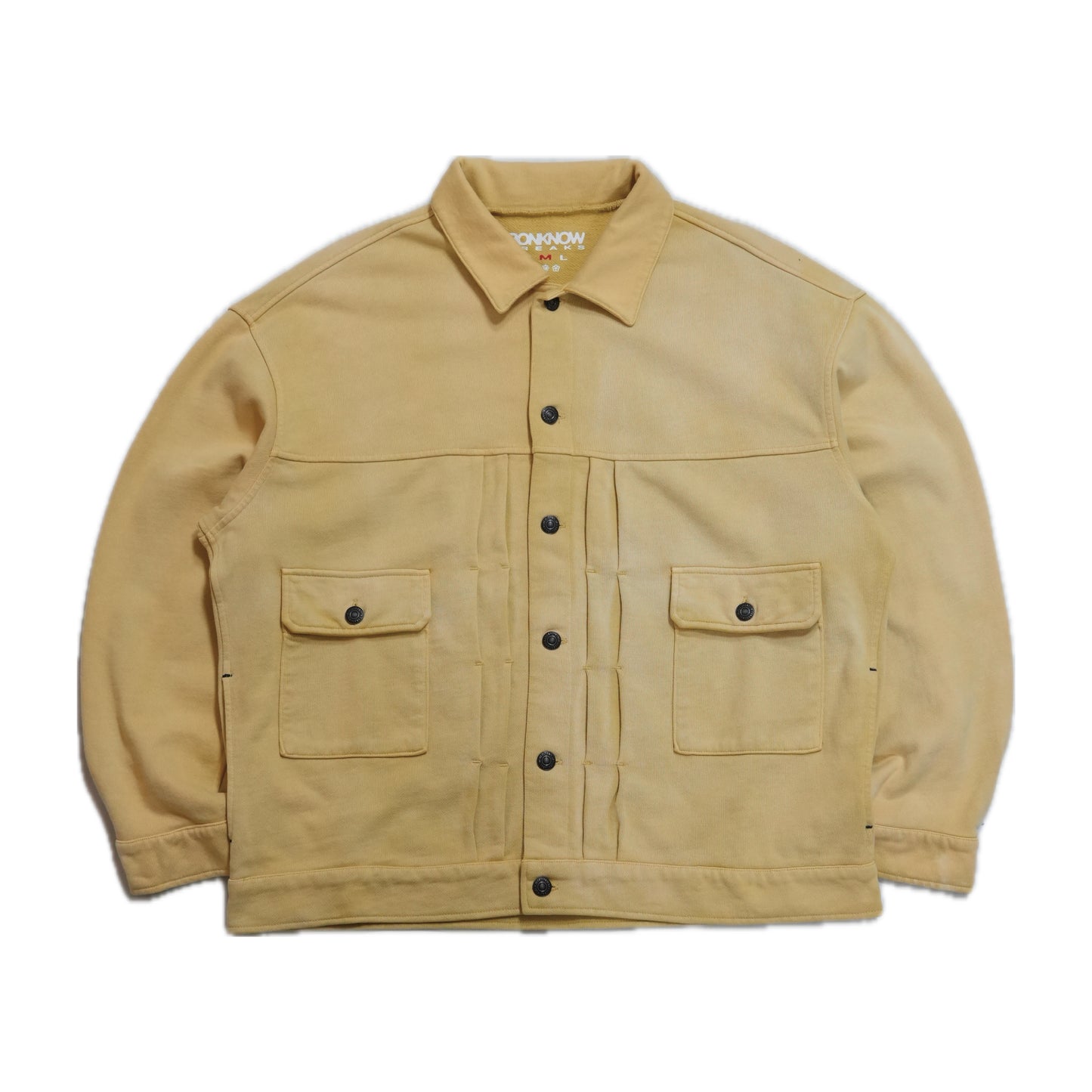 TYPE-001 Sweat Trucker Jacket FADEDYELLOW