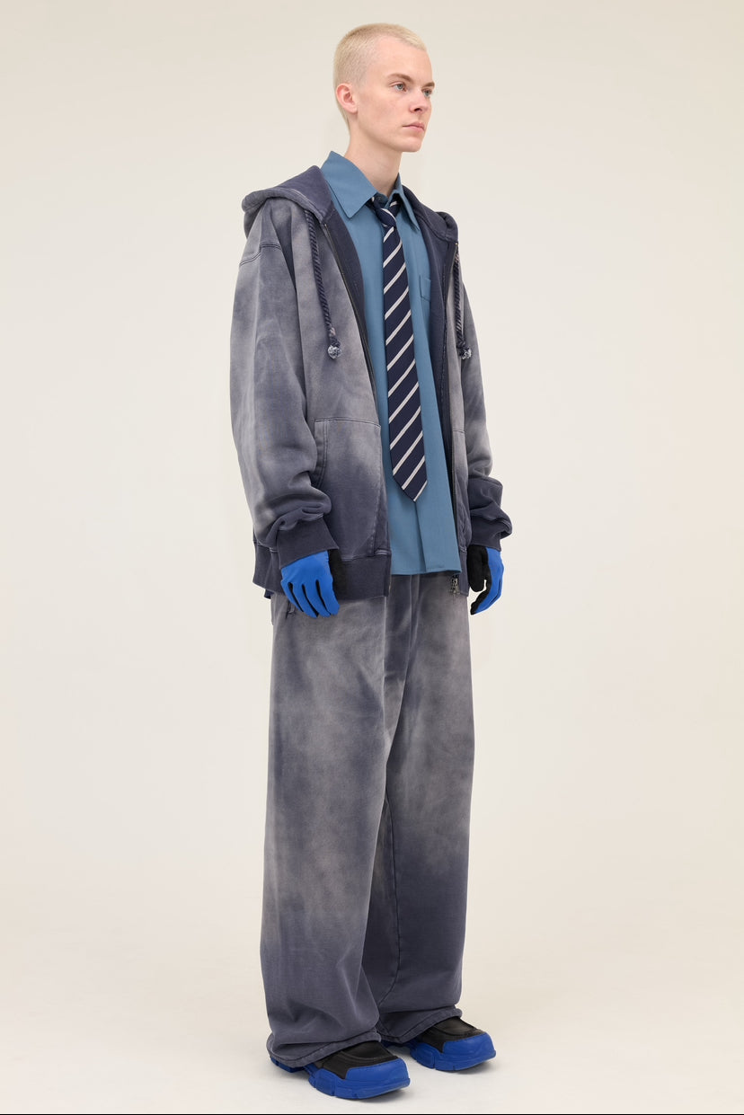 TYPE-003 Faded Heavy Zip Hoodie NAVY