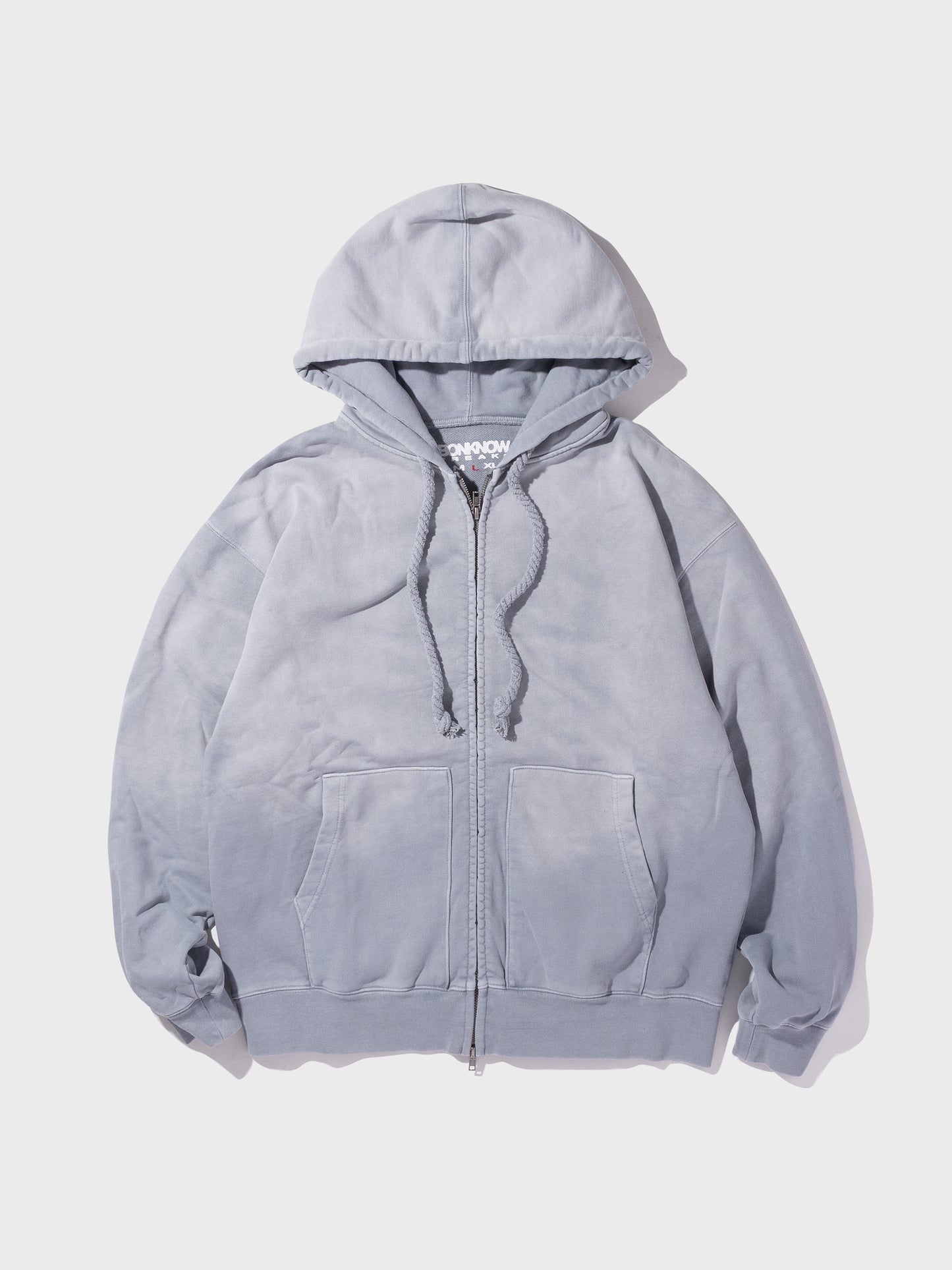 TYPE-003 Faded Heavy Zip Hoodie BLUEGRAY
