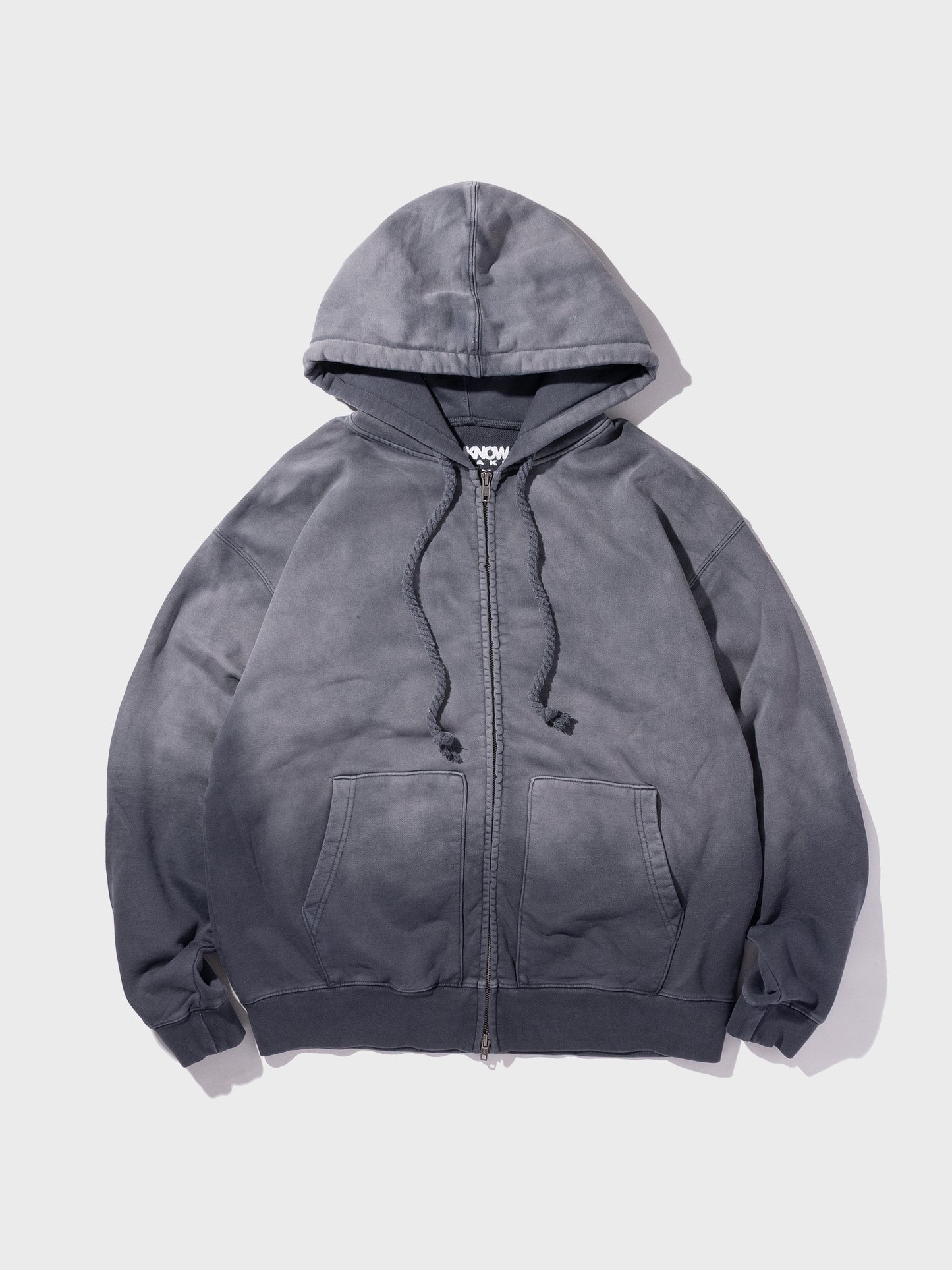 TYPE-003 Faded Heavy Zip Hoodie DARKNAVY