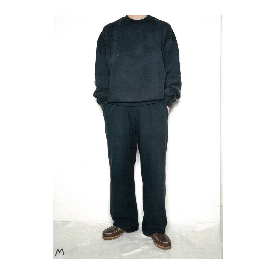 TYPE-000 STRAIGHT SWEAT PANTS BLACK