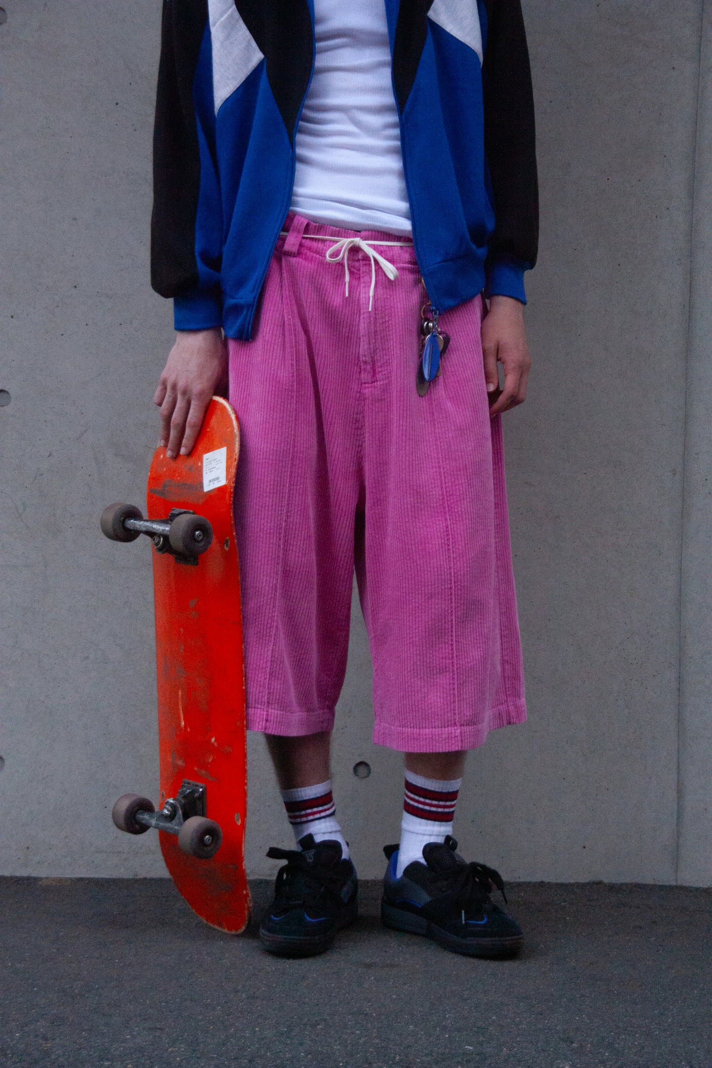 Faded Corduroy BIG Shorts Pink