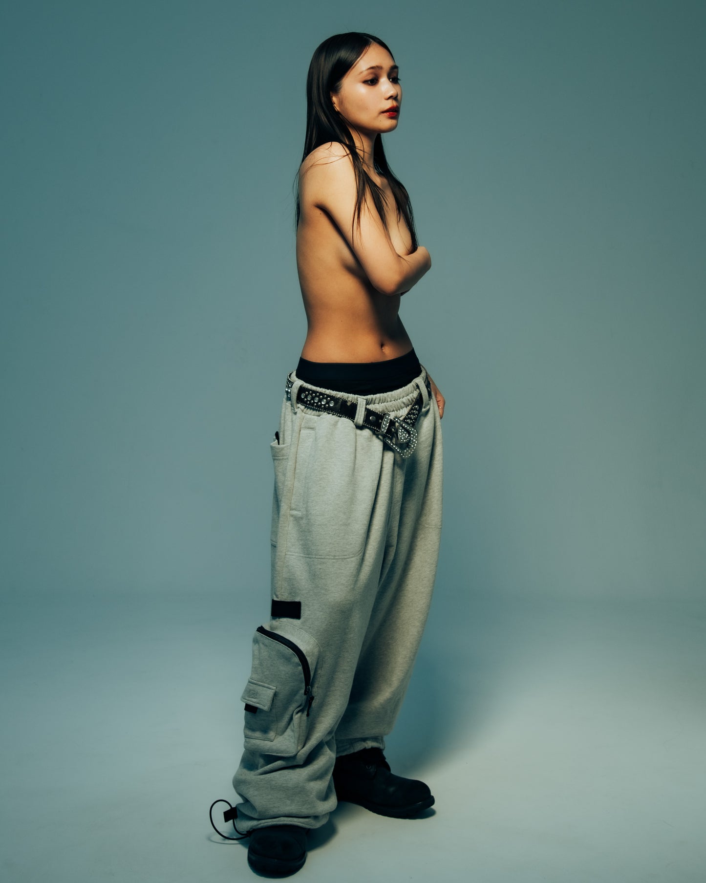 TYPE-002 Giant Pocket Sweat Pants ASHGRAY