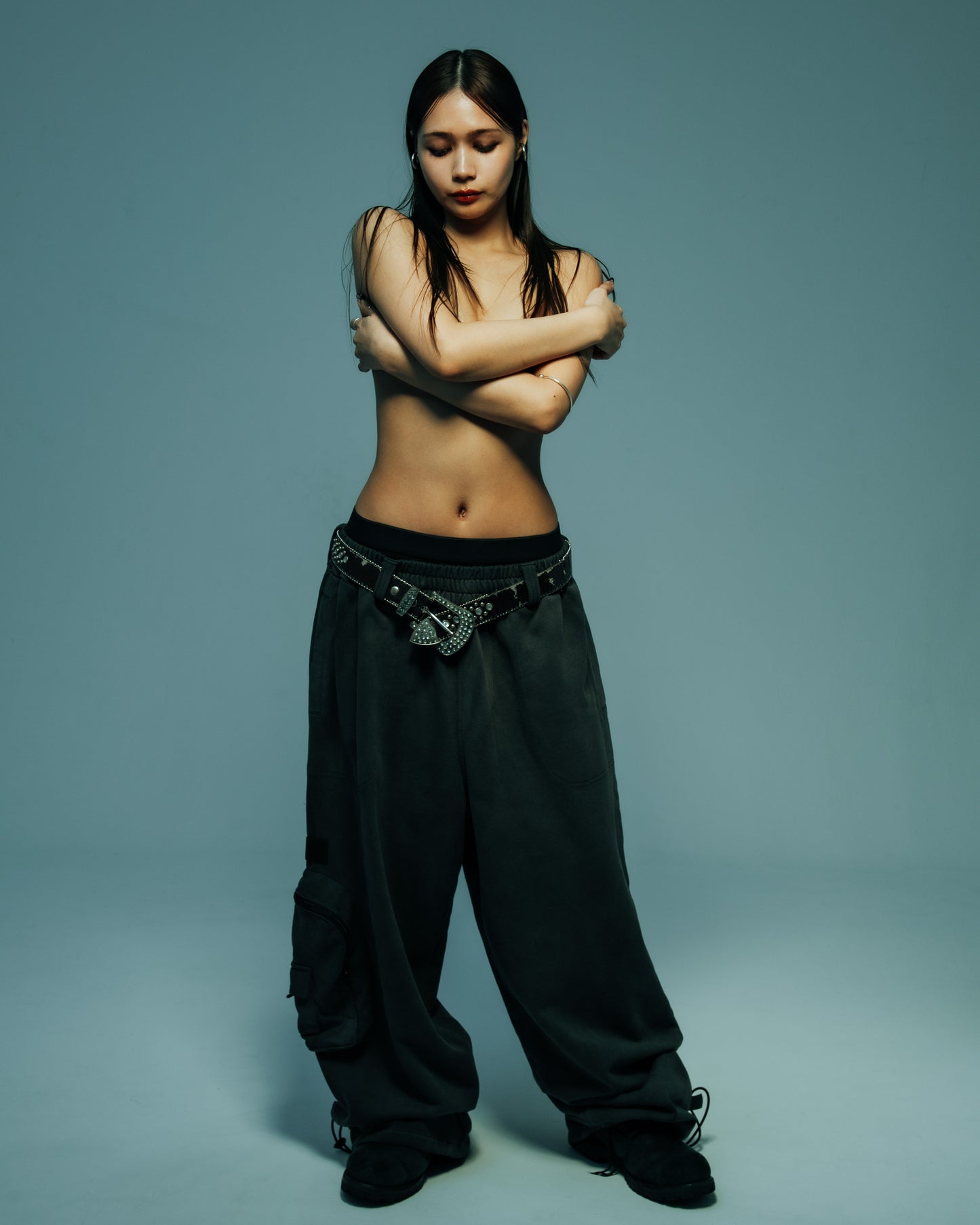 TYPE-002 Giant Pocket Sweat Pants WASHEDBLACK