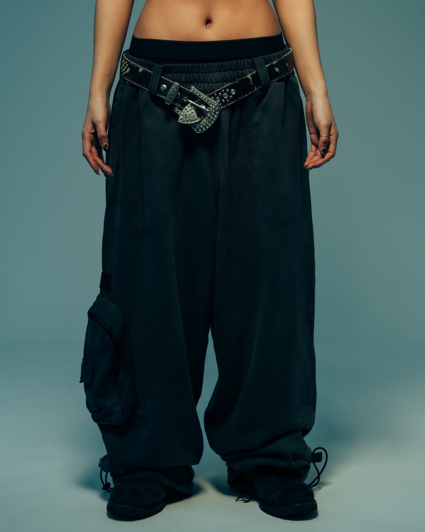 TYPE-002 Giant Pocket Sweat Pants WASHEDBLACK