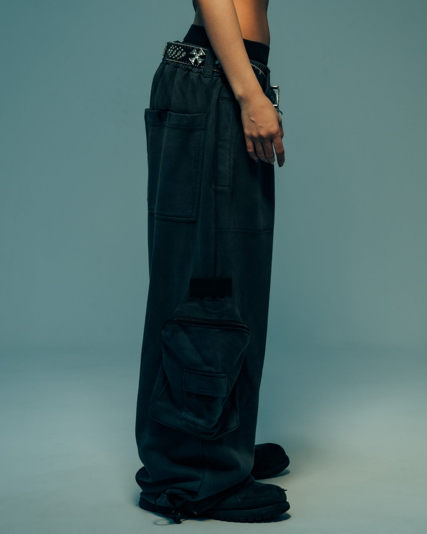 TYPE-002 Giant Pocket Sweat Pants WASHEDBLACK
