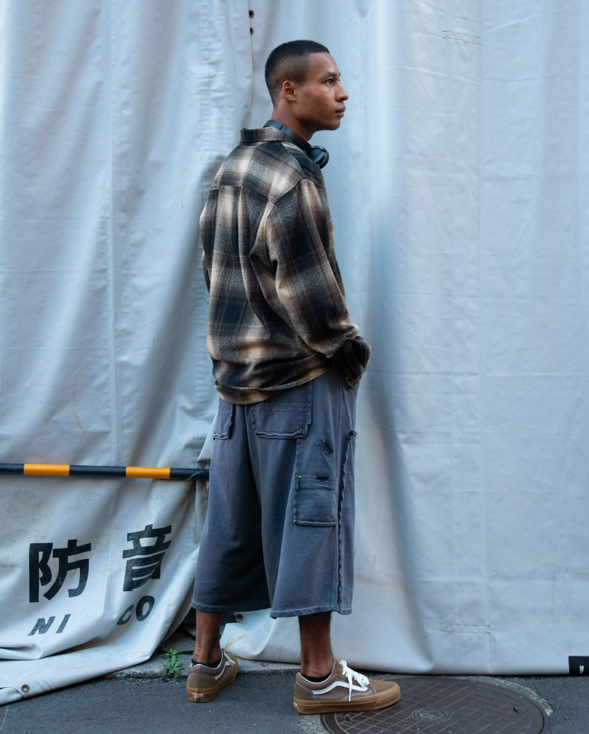 TYPE-005 Double Knee Tactical Sweat Shorts OBSIDIAN