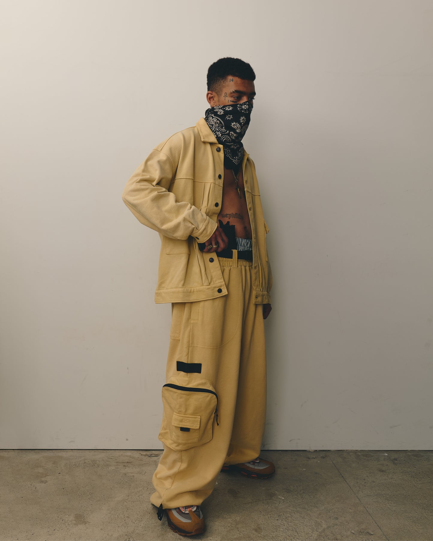 TYPE-001 Sweat Trucker Jacket FADEDYELLOW