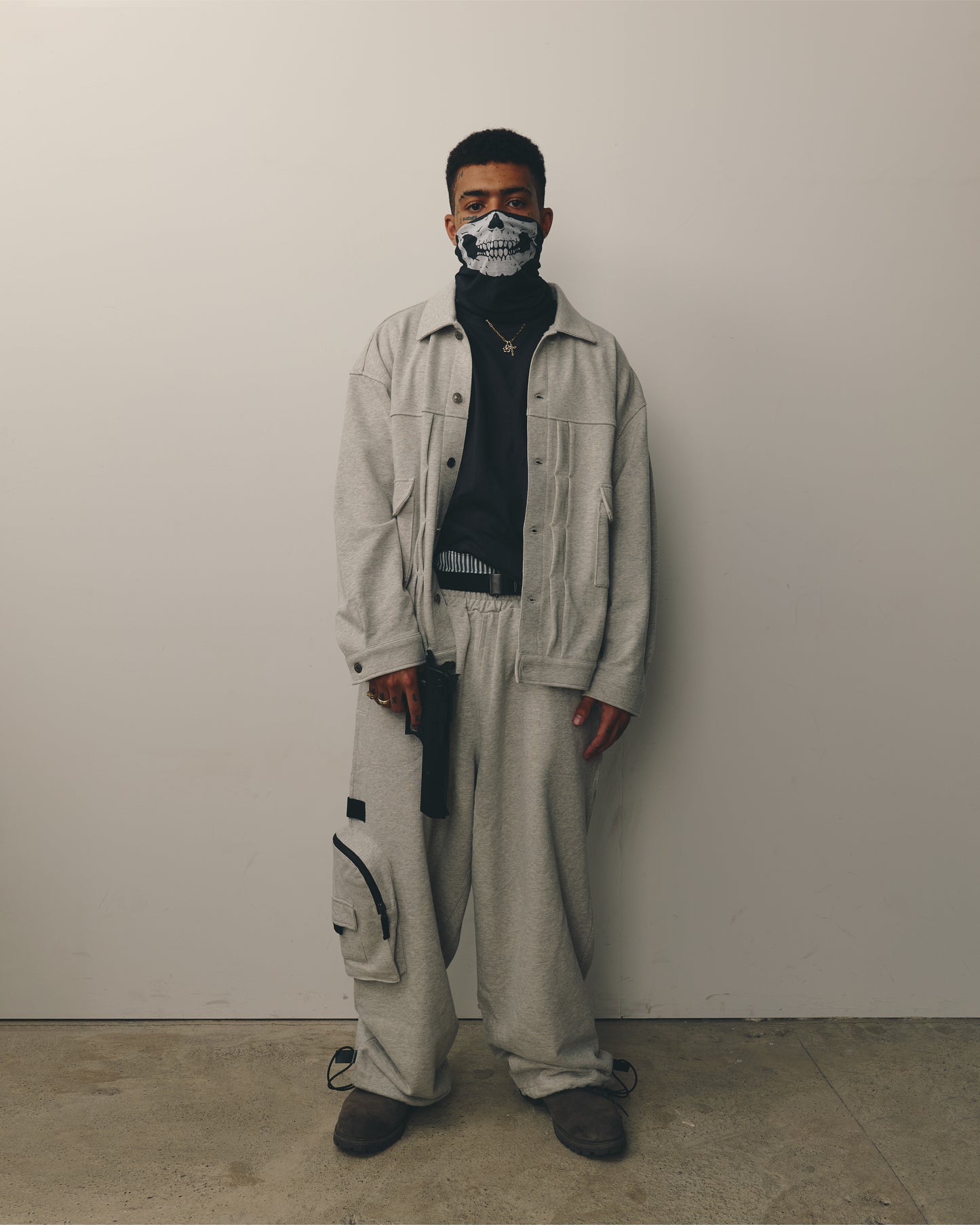 TYPE-001 Sweat Trucker Jacket ASHGRAY