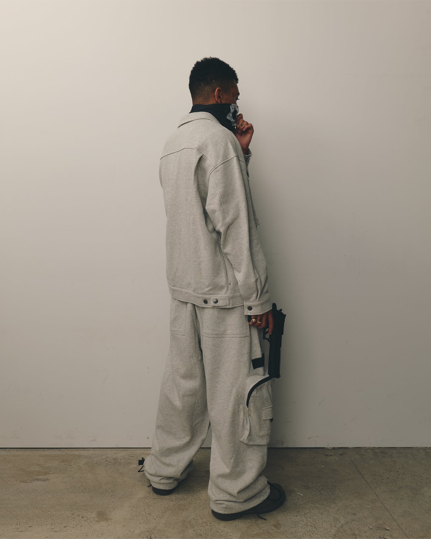 TYPE-001 Sweat Trucker Jacket ASHGRAY