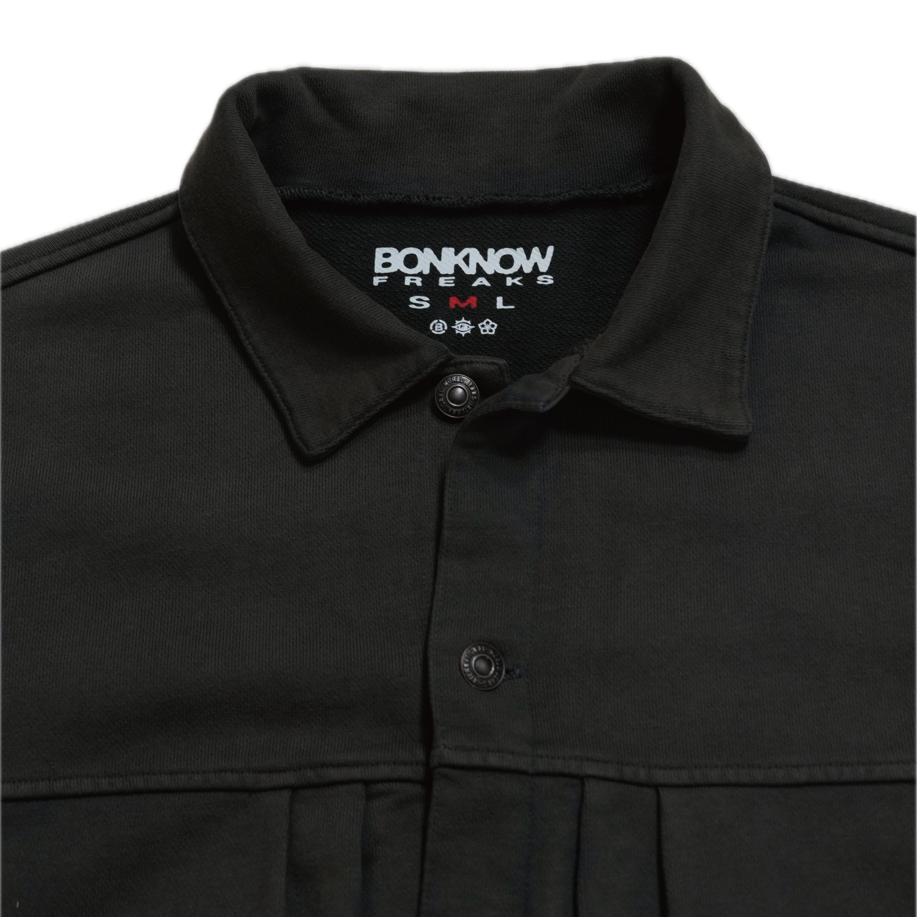 TYPE-001 Sweat Trucker Jacket WASHEDBLACK – BONKNOW FREAKS