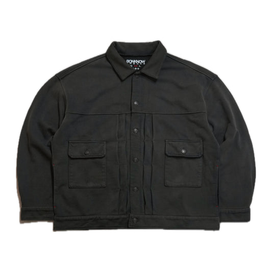 TYPE-001 Sweat Trucker Jacket WASHEDBLACK