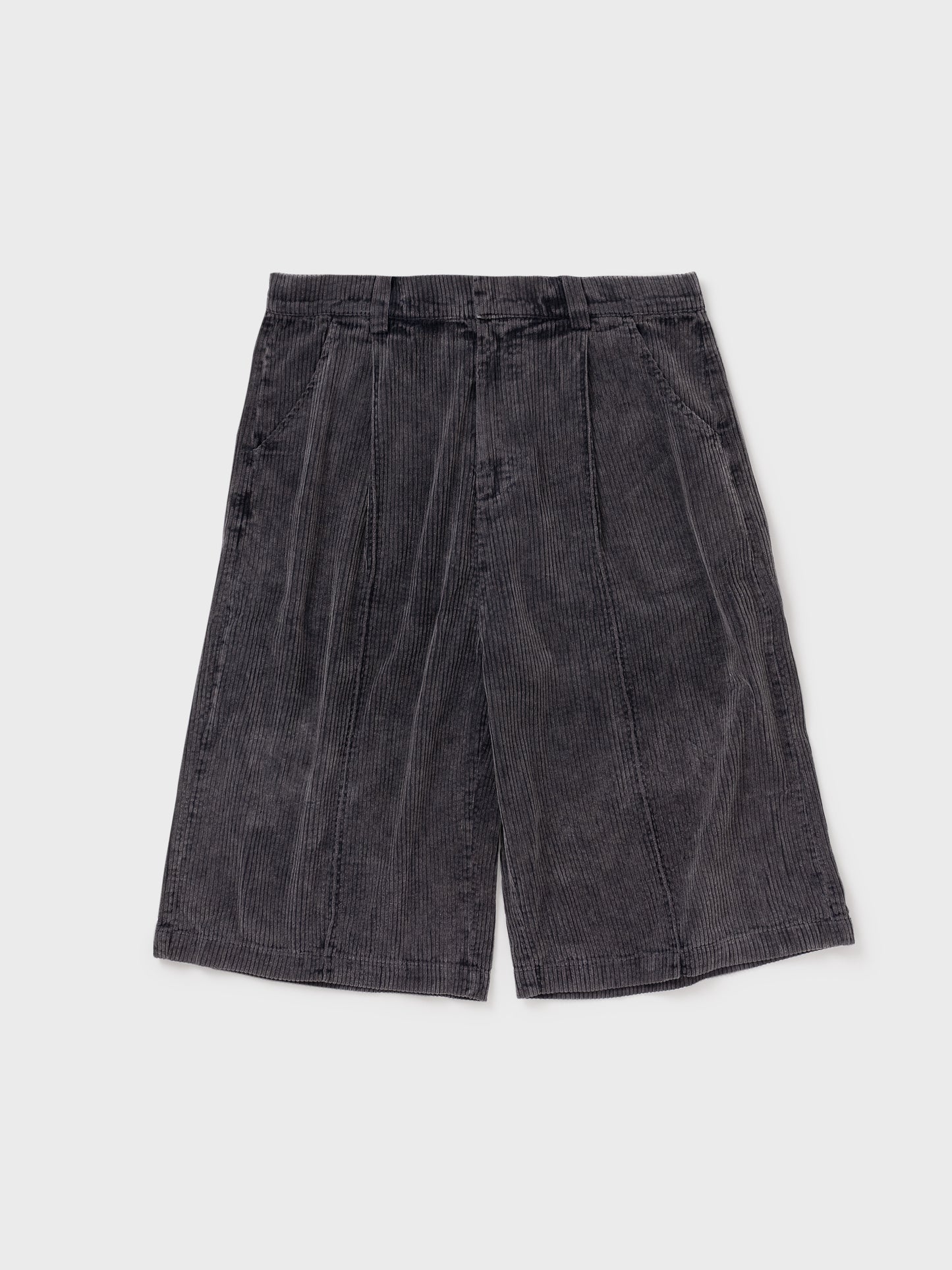 Faded Corduroy BIG Shorts Charcoal