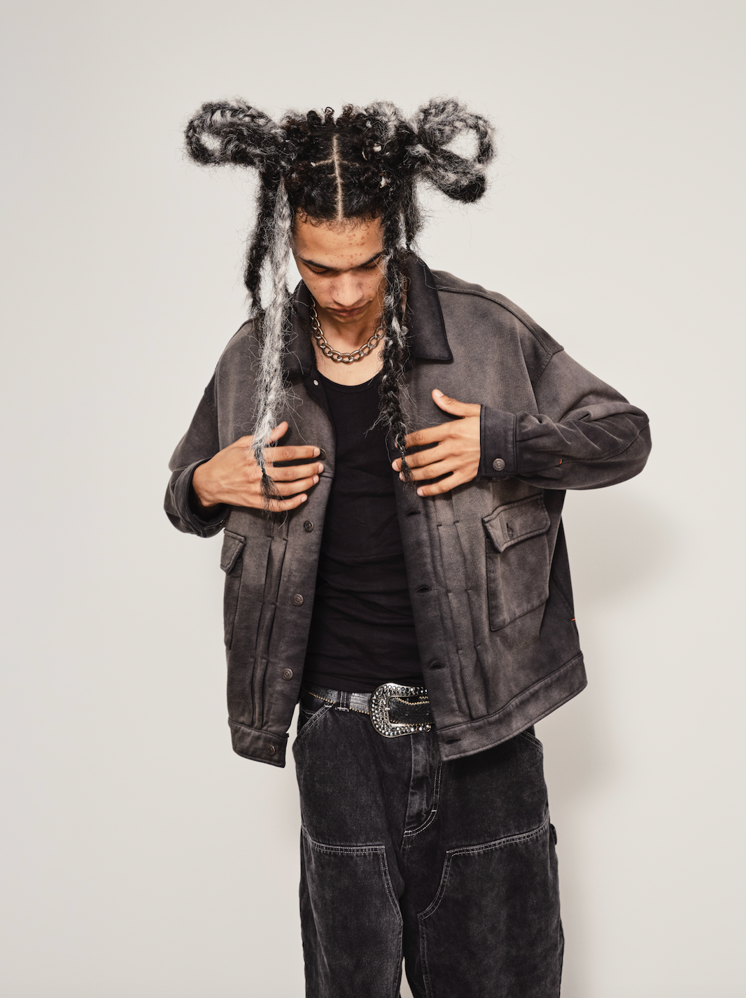 TYPE-001 SWEAT TRUCKER JACKET BLACK – BONKNOW FREAKS TYPE-001 SWEAT TRUCKER JACKET BLACK – BONKNOW FREAKS