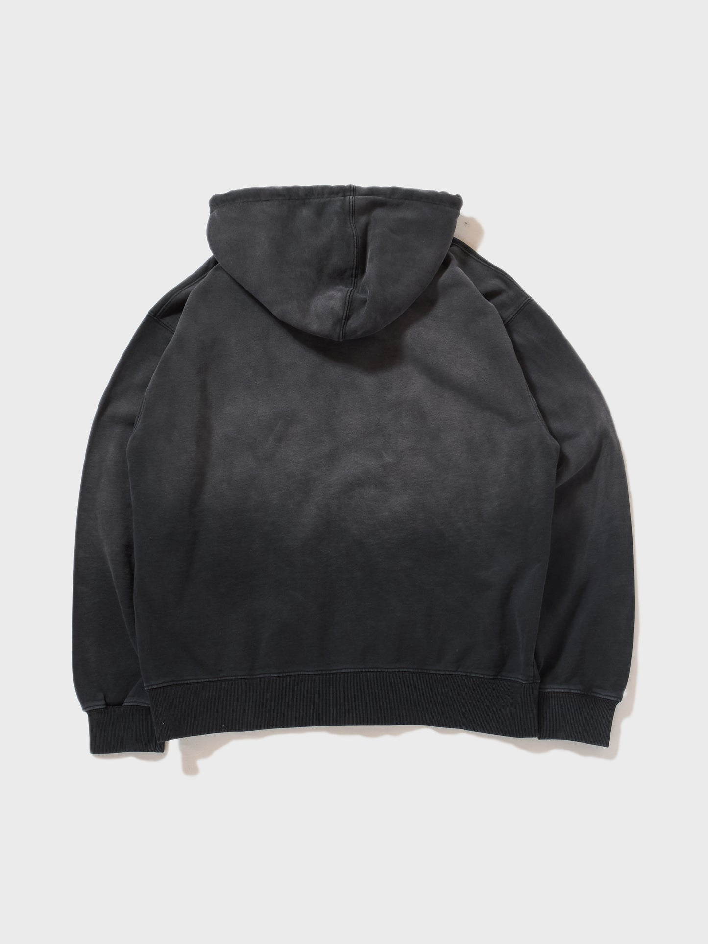 TYPE-003 Faded Heavy Zip Hoodie BLACK