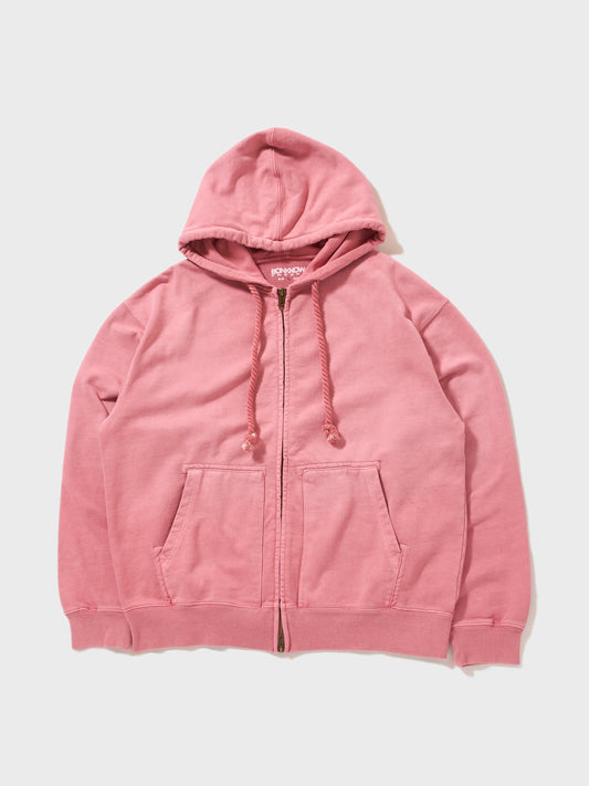 TYPE-003 Faded Heavy Zip Hoodie PINK
