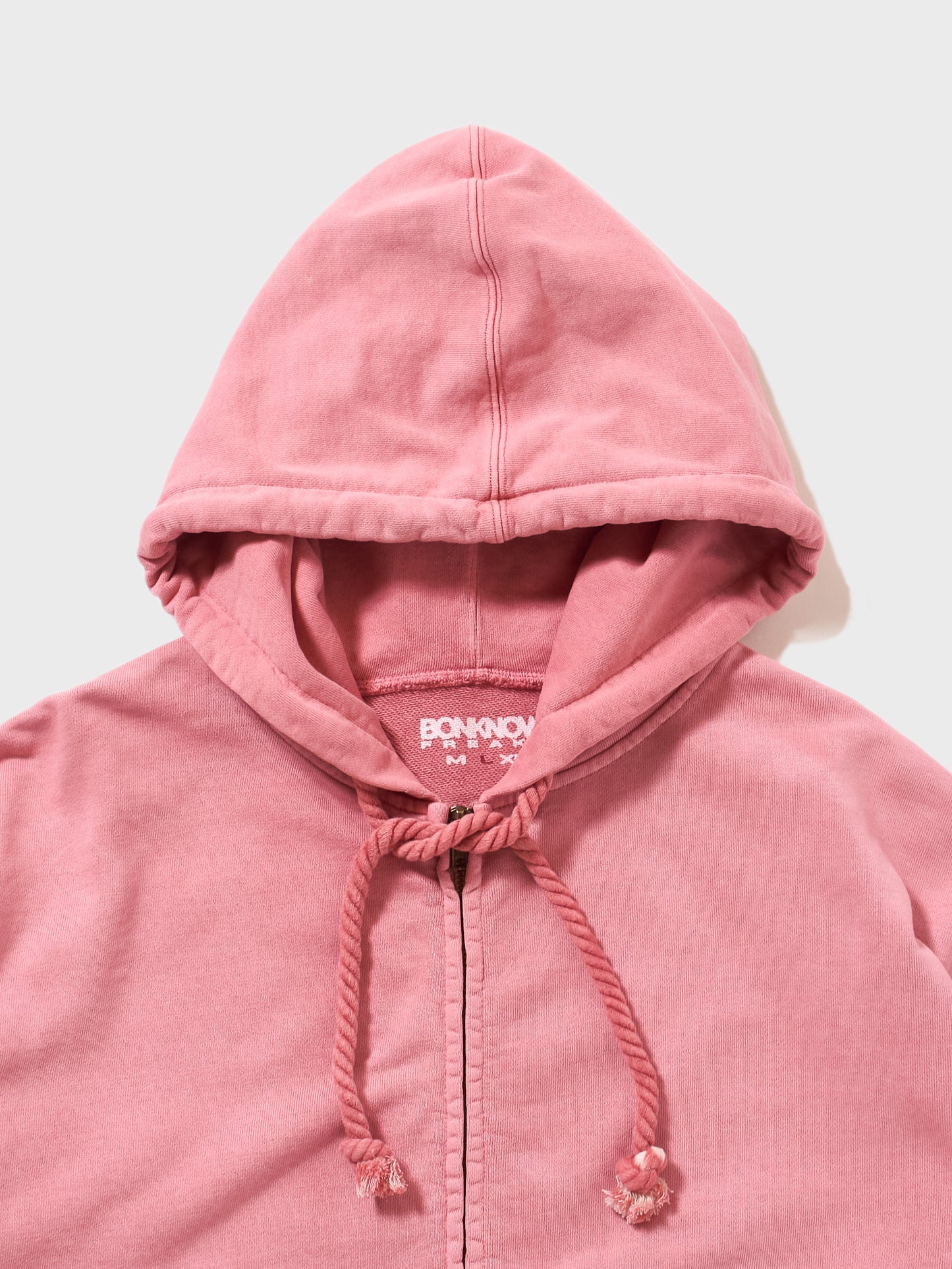 TYPE-003 Faded Heavy Zip Hoodie PINK