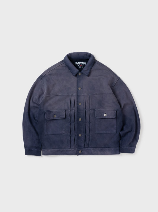 TYPE-001 SWEAT TRUCKER JACKET NAVY