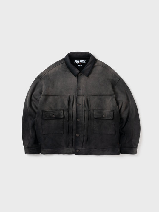 TYPE-001 SWEAT TRUCKER JACKET BLACK