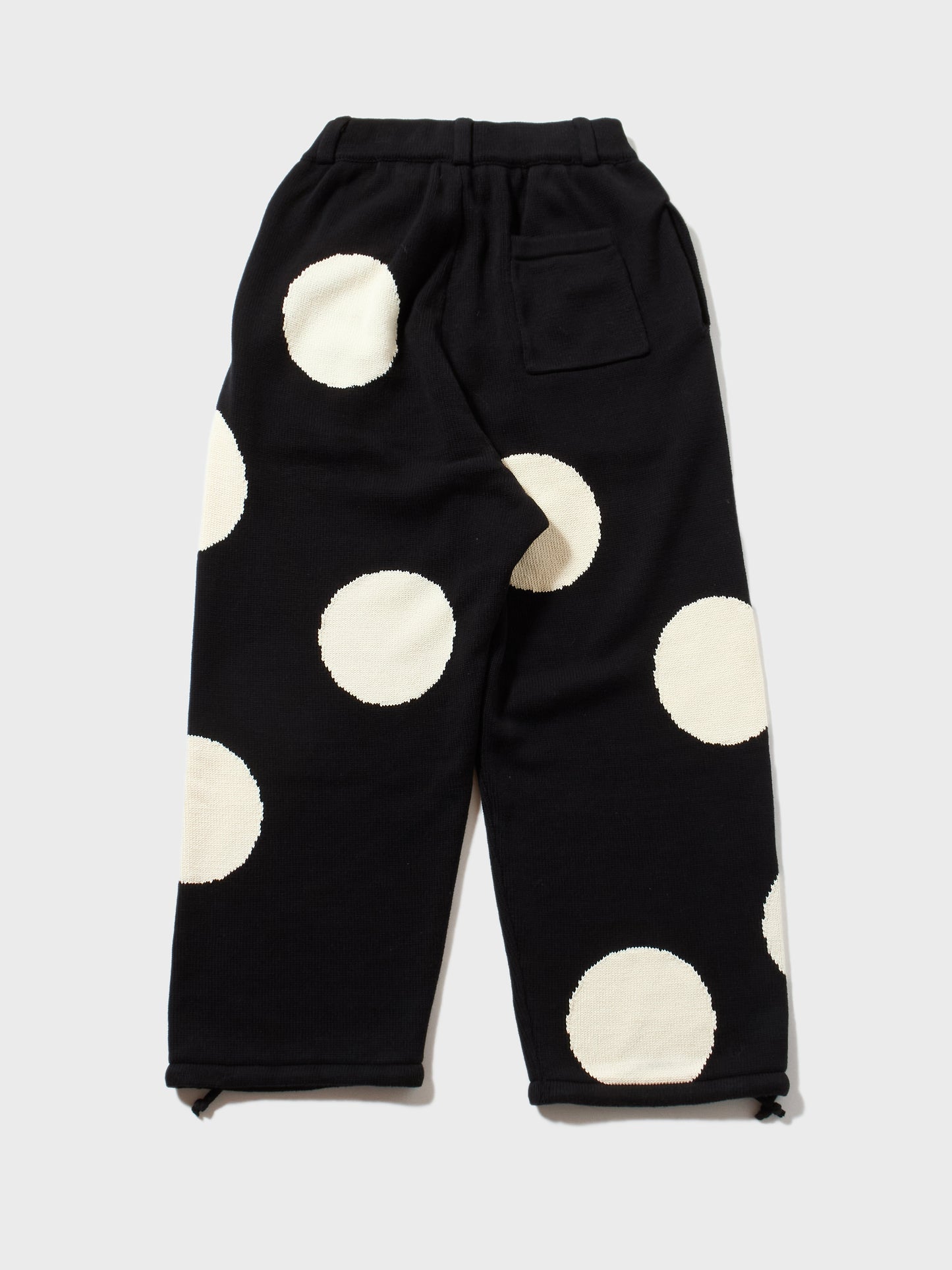 DOT INTARSIA KNIT PANTS BLACK