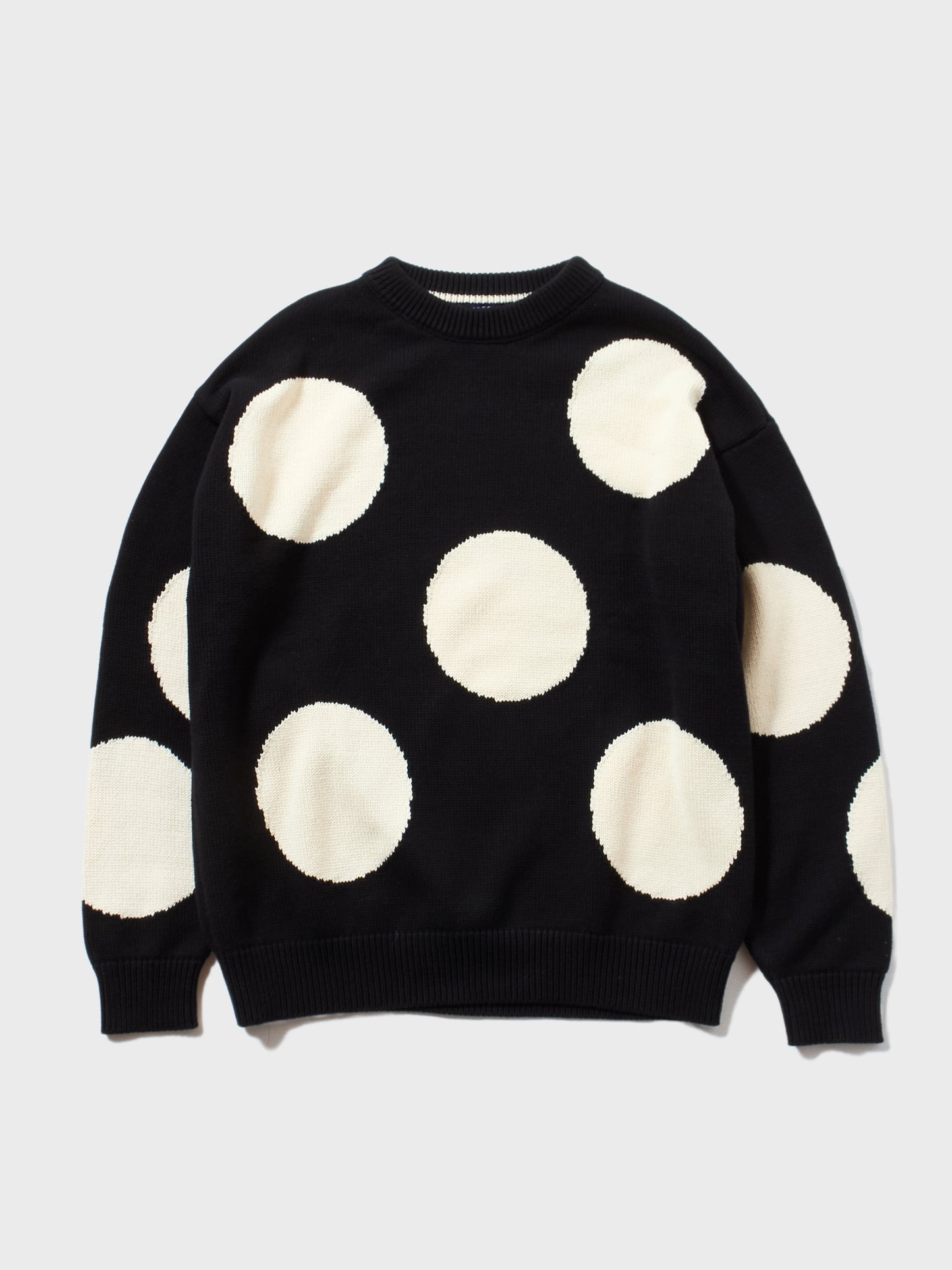 DOT INTARSIA KNIT BLACK