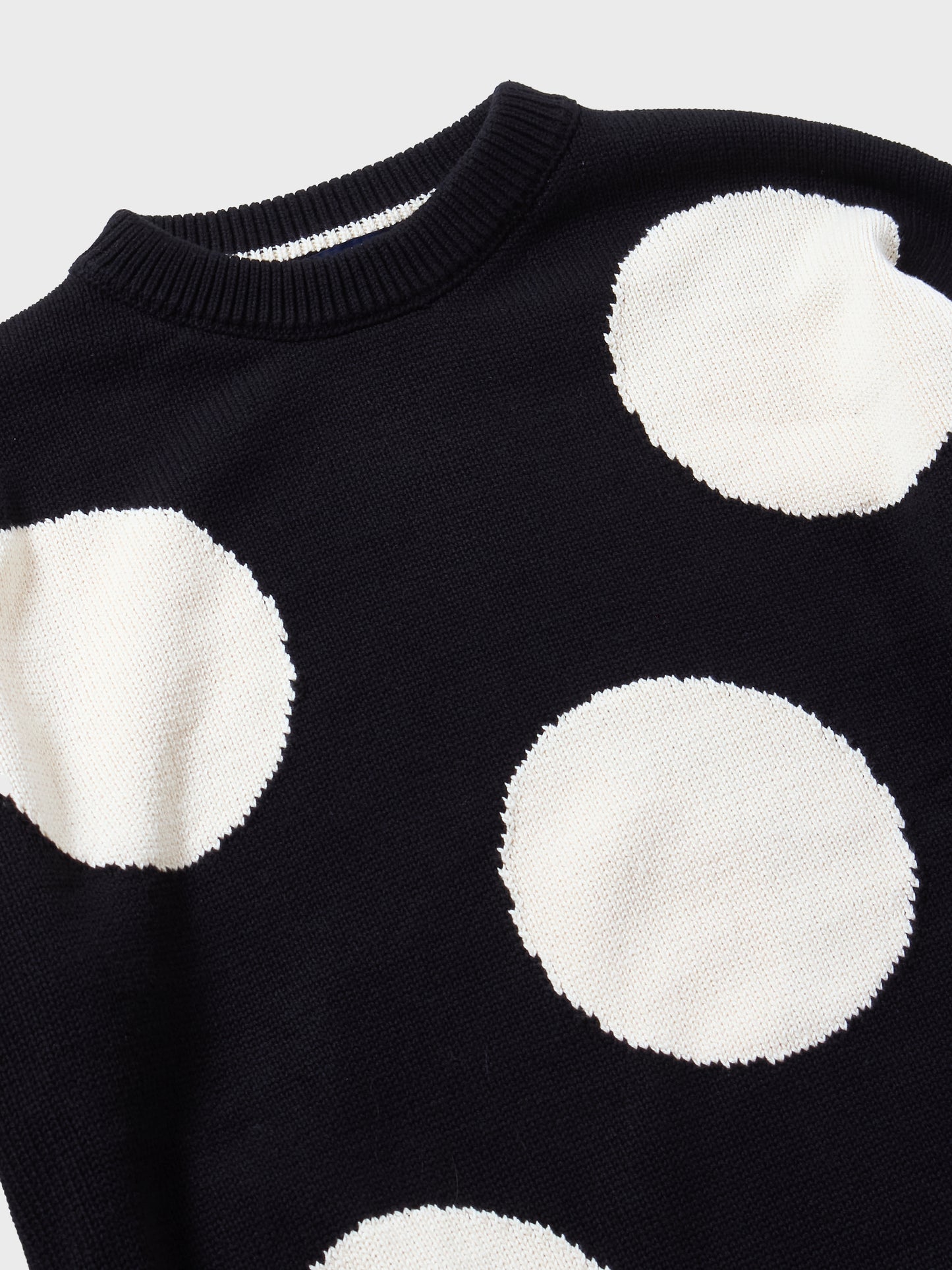 DOT INTARSIA KNIT BLACK